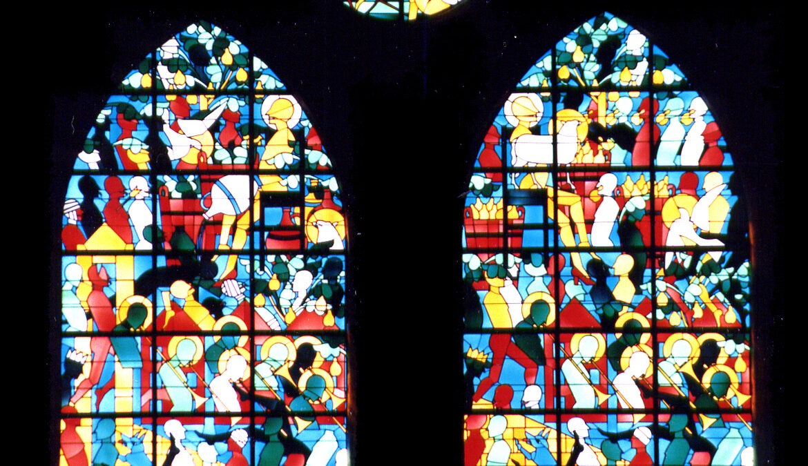 Collégiale Saint Barnard de Romans sur Isère (26) création de vitraux Georg Ettl